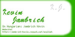 kevin jambrich business card
